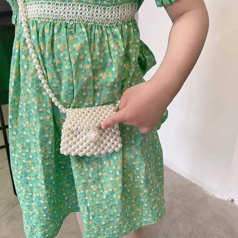 Girl Shoulder Bag Pearl Coin Wallet Cute Pearl Childrens Money Bag Party Wallet Baby Princess Cross Bag Gift W240813