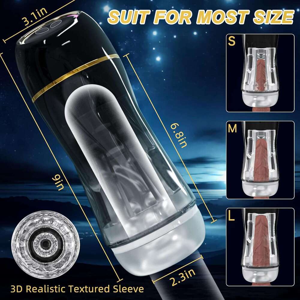 Male Masturbator Sex Toys for Men - Upgraded Male Sex Toys Penis Pump 10 Vibration & Suction Mens Sex Toys, Pocket Pussy Male Stroker with 3D Realisti