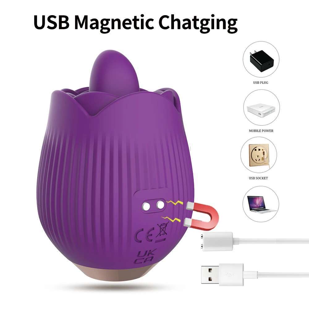 10 Speed Powerful Sucking Rose Vibrator Toy for Women Stimulator Oral Nipple Clit Sucker Female Sex Toys for Female Adults Goods