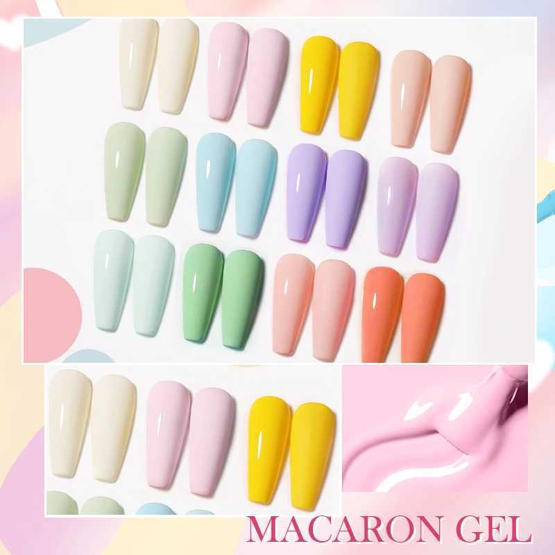 BORN PRETTY Macaron Color Gel Nail Polish 10ml Semi Permanent Varnish Soak Off UV Spring Hybrid Base Top Coat Nail Art HardM240814