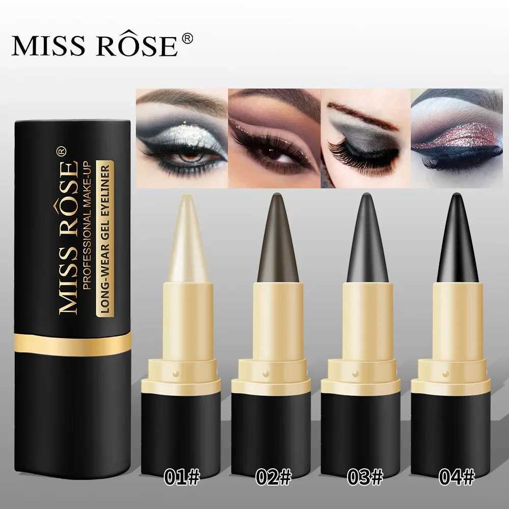 Miss Rose Black Long-Lasting Eye liner Pen Makeup 24-Hour Waterproof Gel Eye Shadow Eyeliner Pencil Kajal Eye Shimmer Cosmetics Y240813