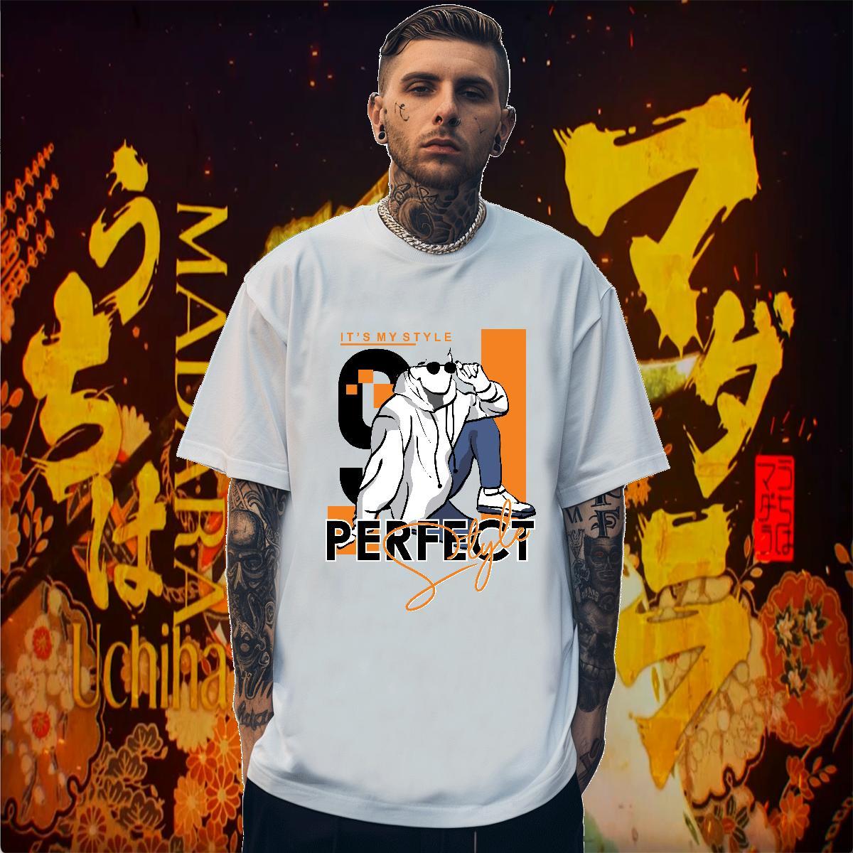 Mens T Shirts 230g Pure Cotton character Casual O Neck Short Sleeves Cartoon Printing L-4XL Tshirt for Man Woman Customized Free Shipping Tee Shirt