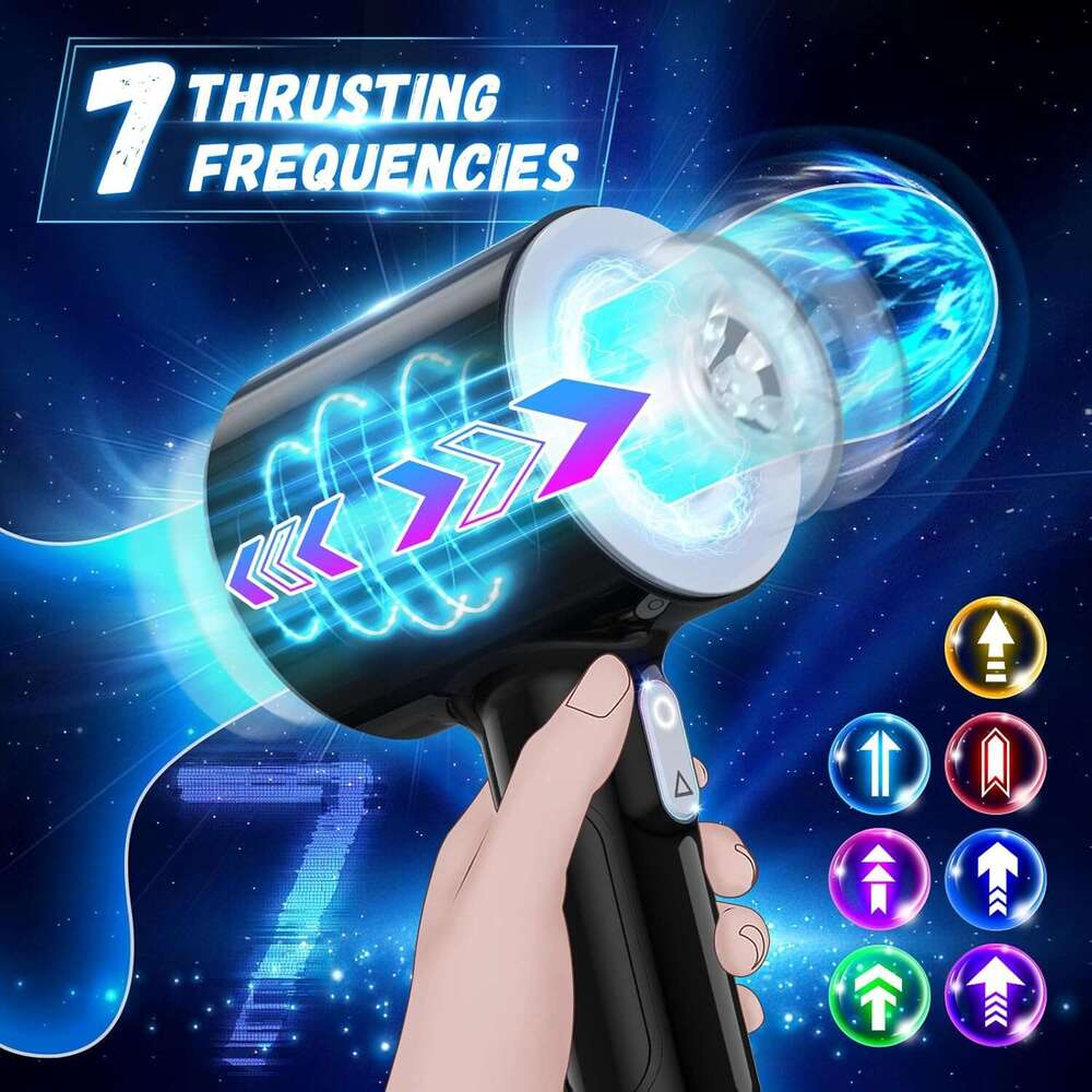 Automatic male device, Stronking male device cup, with 7 powerful thrust and vibration modes, men's pocket cat, double open end massager sex toy