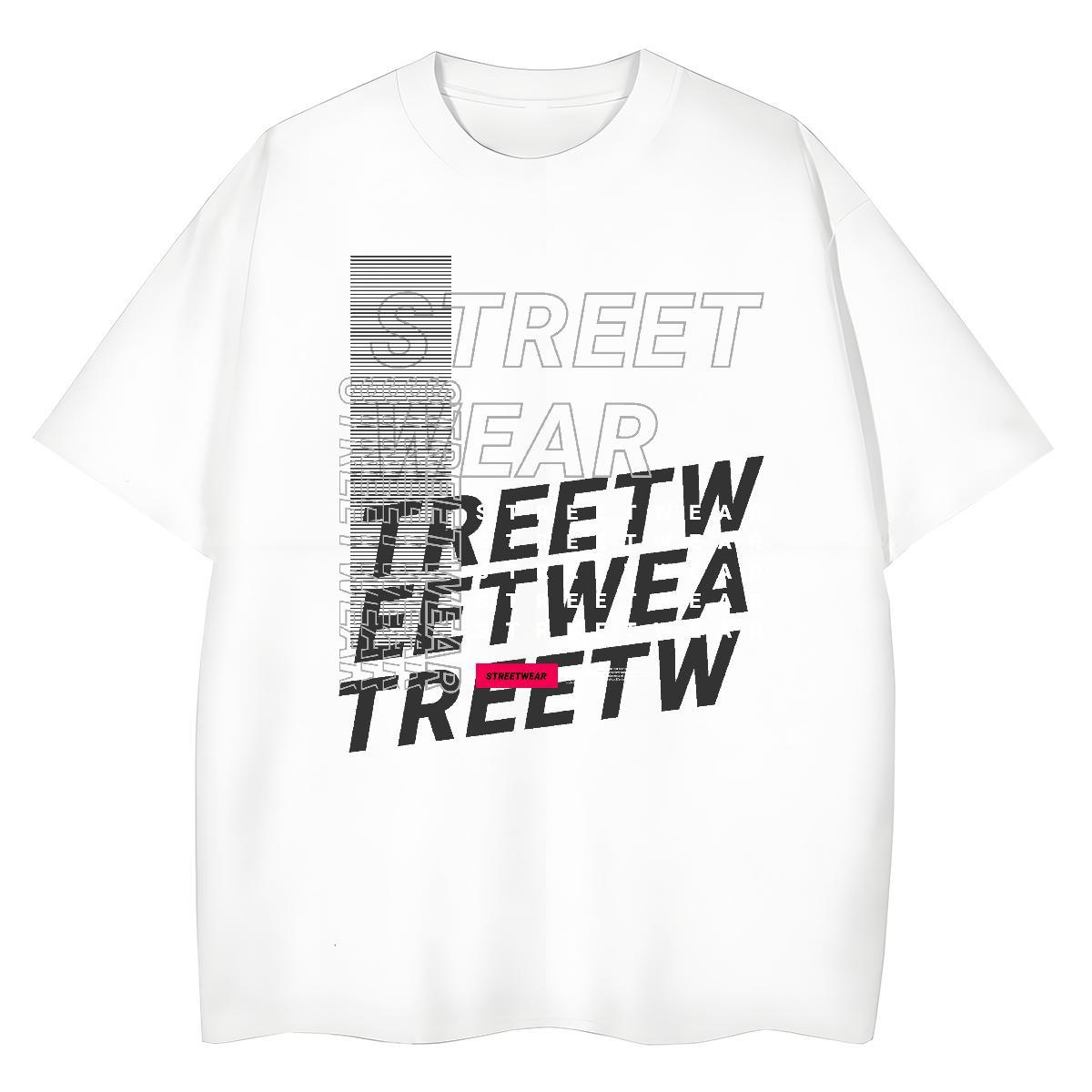 Comfortable Men Tops Tees Summer Casual 100% Cotton 230g Anime Print Crew Neck Breathable letter T shirt New Tops Shirt