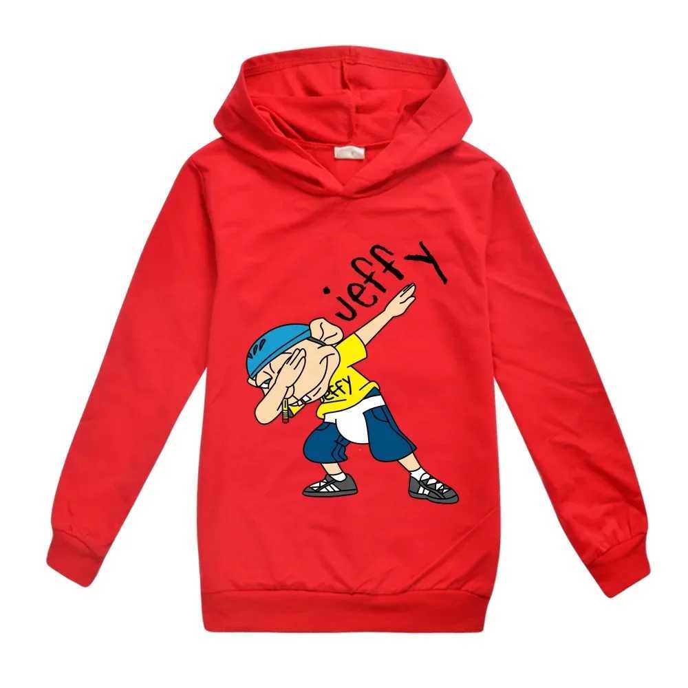 Anime Jeffy Puppet Hoodies Teenager Boys Hoodie Jumper Kids Sweatshirts Girls Leisure Outerwear Childrens Pullover StreetwearY240814