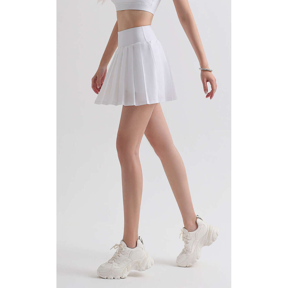 Solid Color Soft Tennis Skort With Pocket Women Sweatwicking Sport Short Skirt Comprehensive Training Fiess Jogging