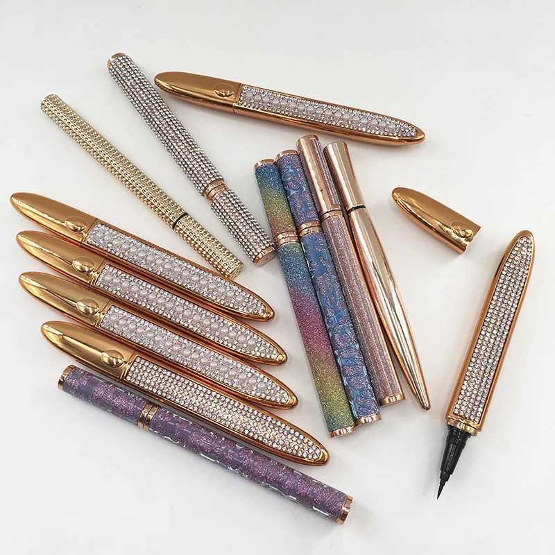 Free Fast Shipping Adhesive False Eyelash Liquid Eyeliner Pen Holographic Package for 3D Mink Lashes Y240813