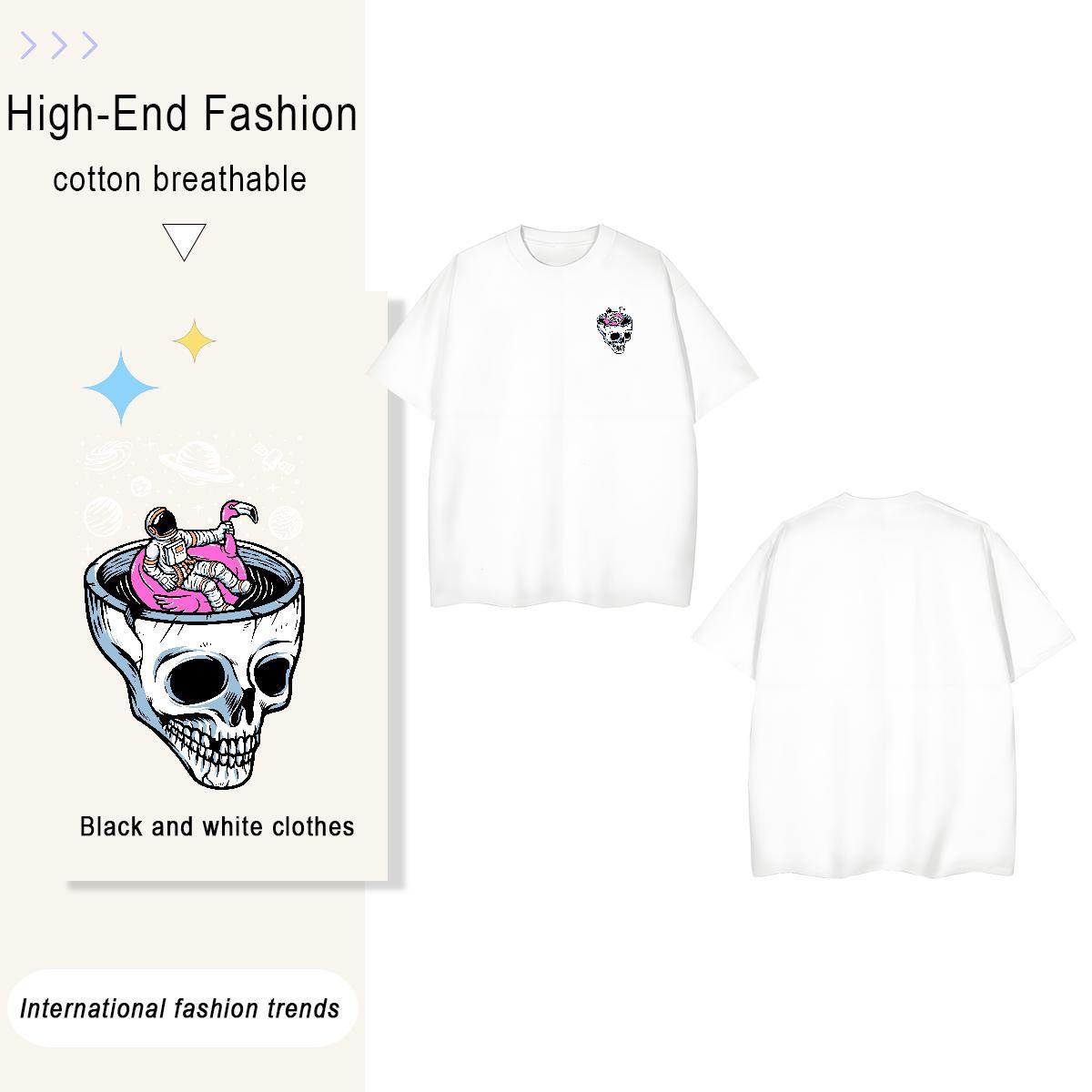 Mens T Shirts 230g Pure Cotton universe Hip Hop Street O-Neck Short Sleeve Asian Size Men Tees Customized Brand Top Tees