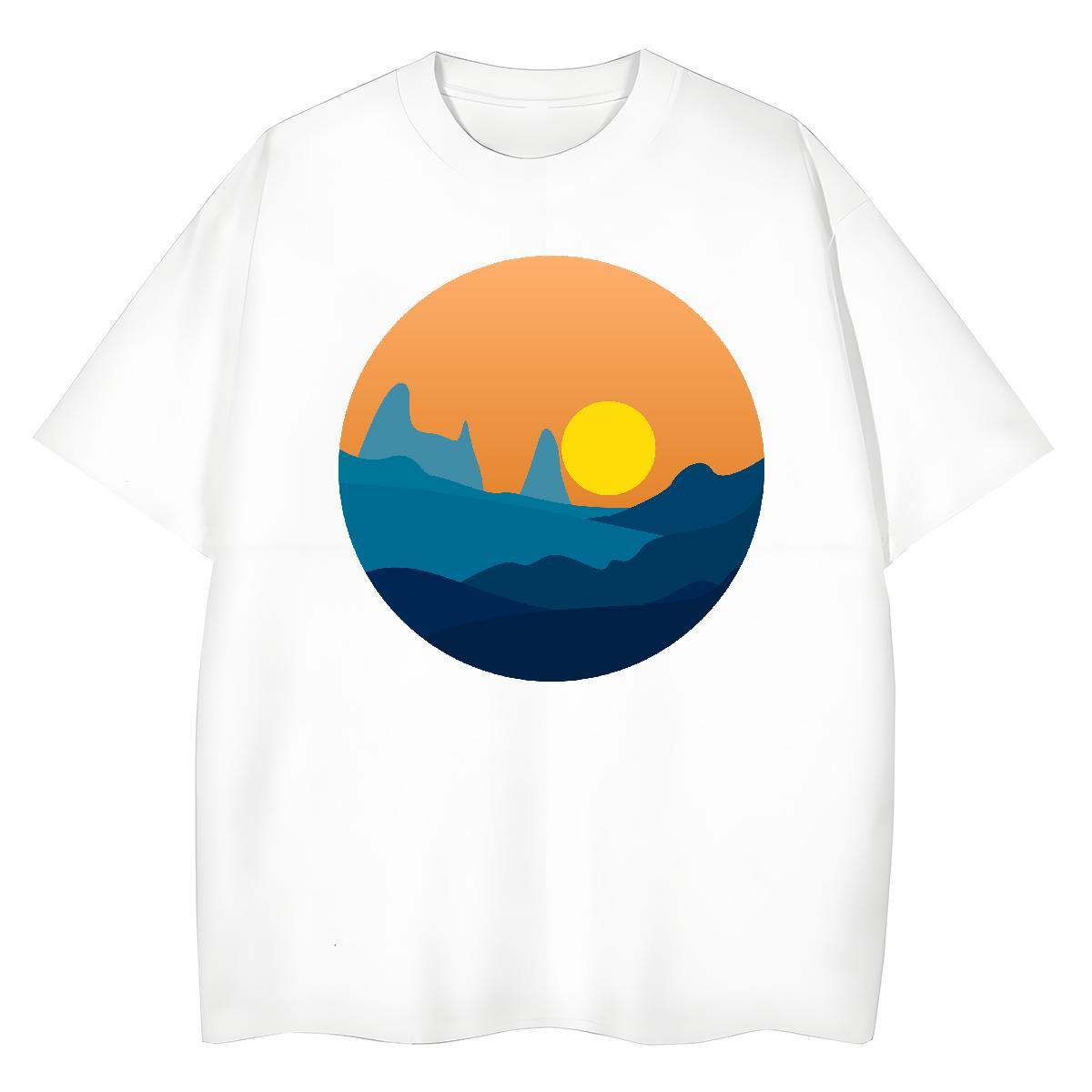 Soft Couples T Shirts Street 230g Pure Cotton Custom Printing Breathable sky T-Shirts for Men Fashion Design Polos