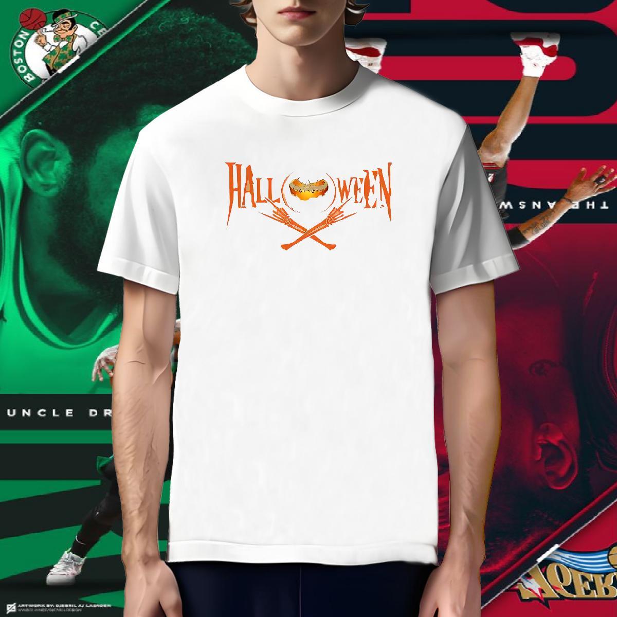 Loose T Shirts Men halloween Breathable Crew Neck Street Casual Skull 230g Cotton Couples T Shirts Fashion Designer Clothings