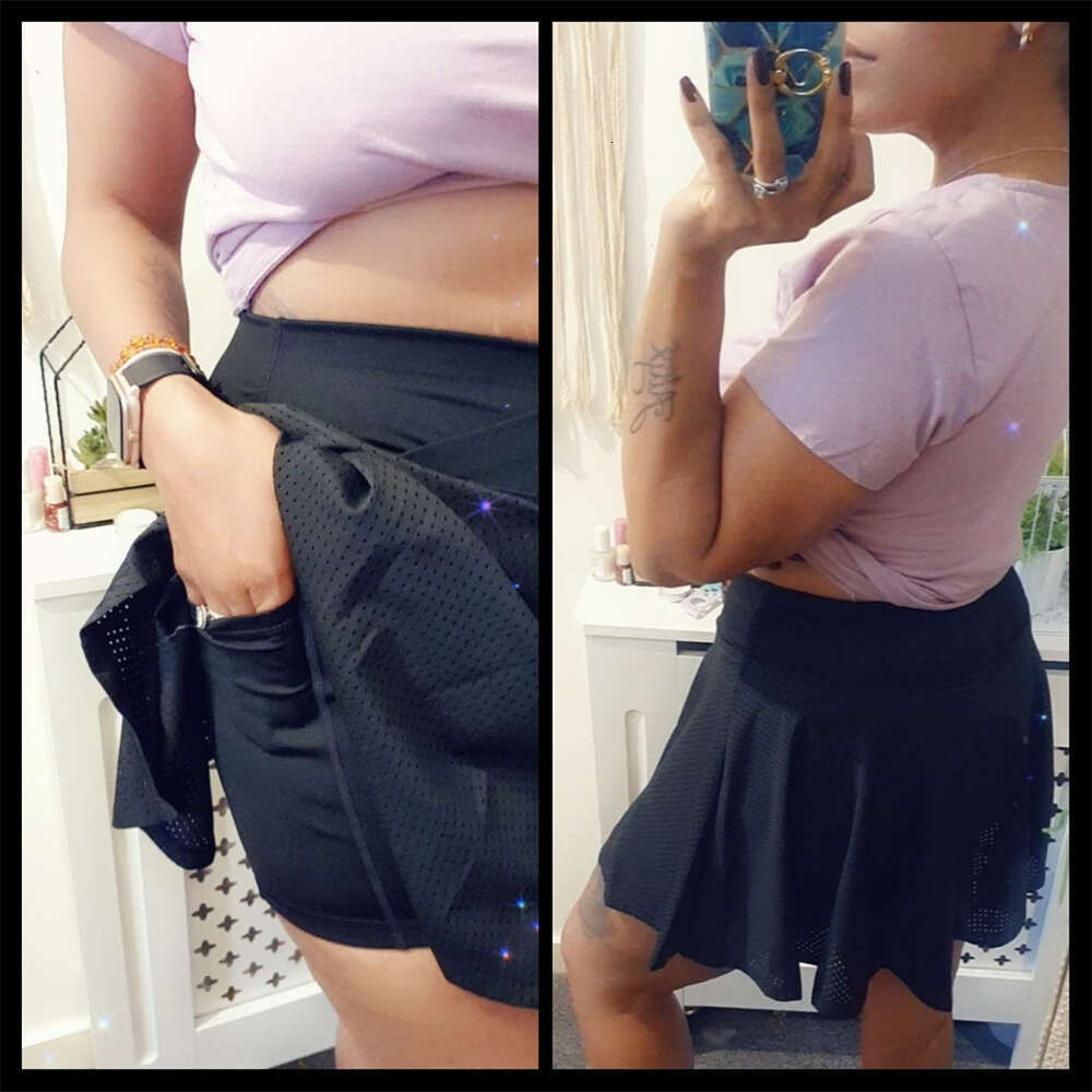 Tennis Skirt With Pockets Shorts High Waist Crossover Athletic Golf Skorts Workout Sports Skirts Women s