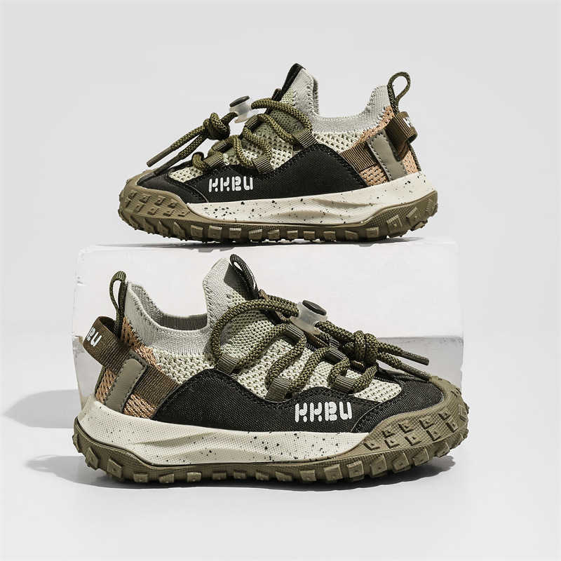 Sneakers Boys shoes 2024 new spring new childrens sports shoes mesh breathable girls outdoor hiking shoes H240805