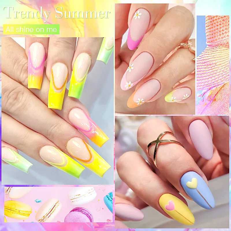 Mtssii Macaron Gel Nail Polish Spring Summer Candy Pink Blue Color For Manicure Semi Permanent Soak Off Nail Art Gel VarnishesM240814
