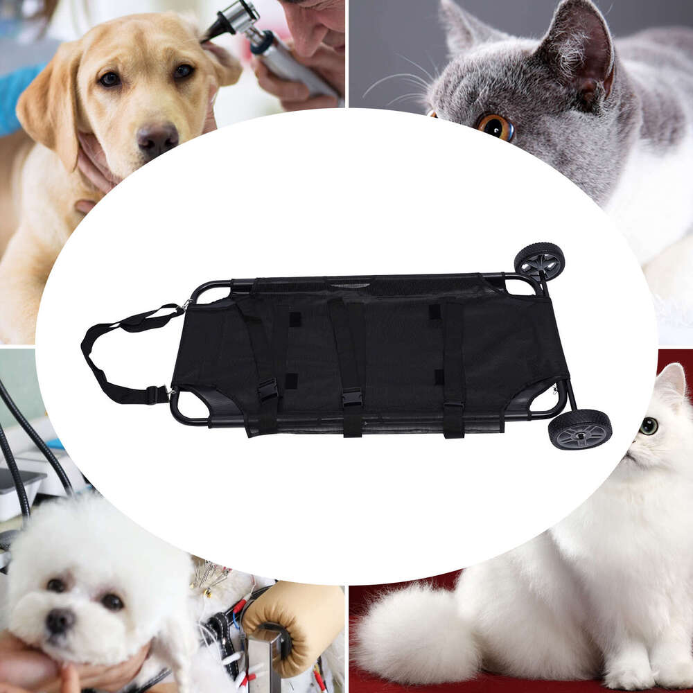 LOYALHEARTDY Pet Rescue Stretcher Veterinary Trolley Wheelchair Animal Dog Cat Transport Foldable with Wheel