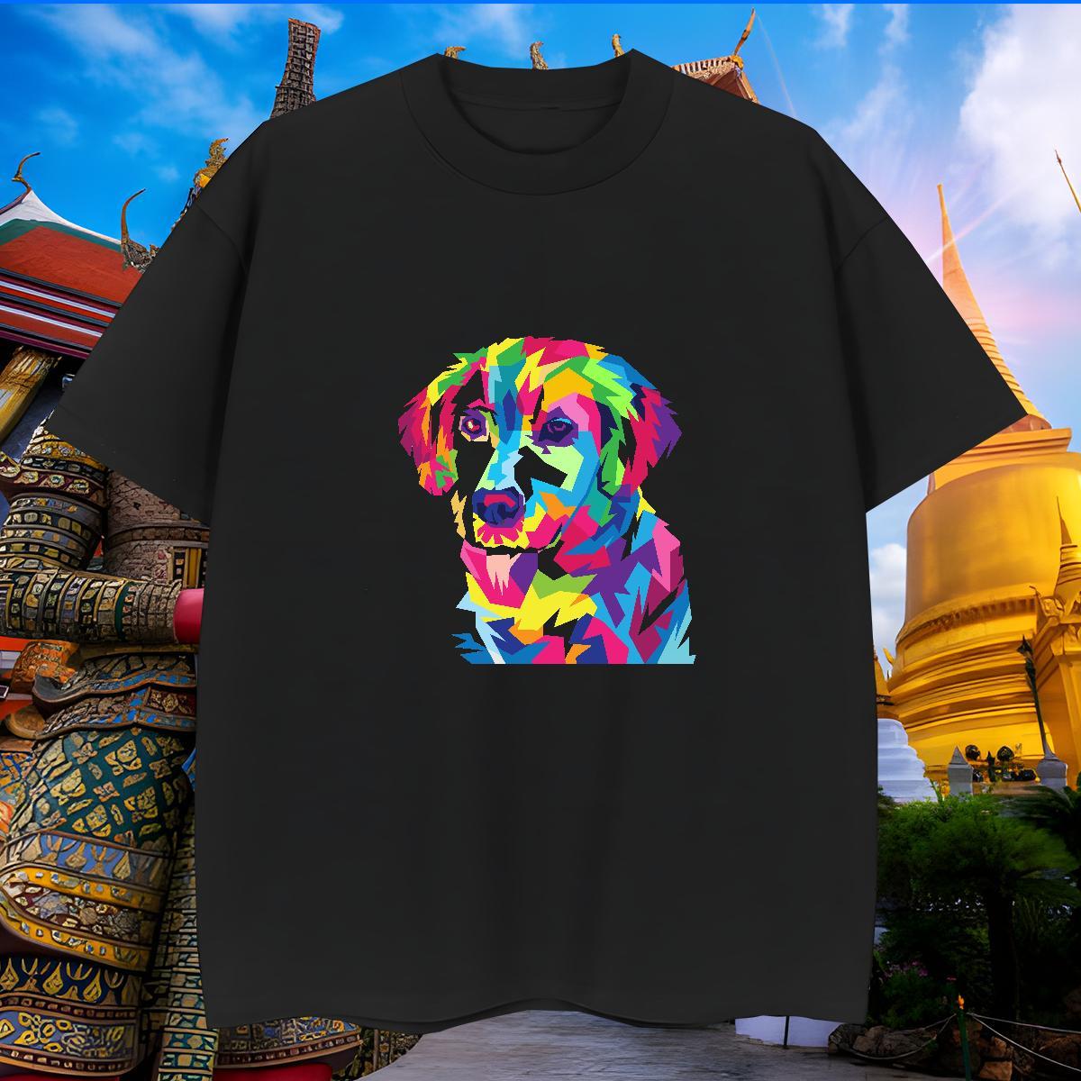 Cool Design Men T Shirts dog Breathable Short Sleeve Street Wear Skull 230g Pure Cotton Mens Tshirts Fashion Tops Tees