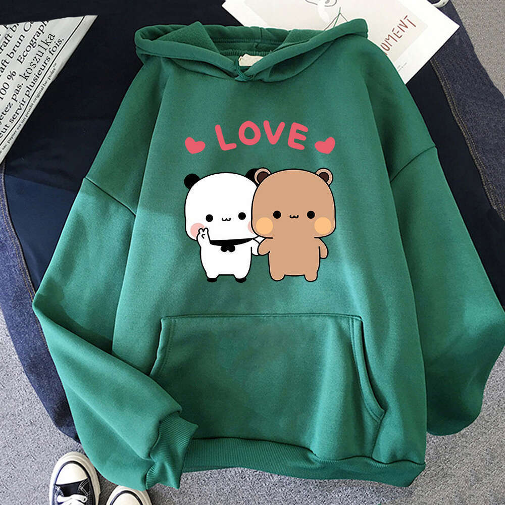 Dudu Bubu Kawaii Cartoon Print Men Women Couple Hoodies Plus Size Sweatshirt Haruku Winter Warm Boy And Girl Pullover