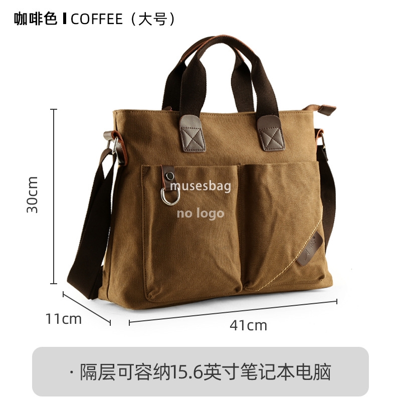Wholesale spot men's business canvas handbag outdoor crossbody bag men's bag shoulder bag student casual backpack trend