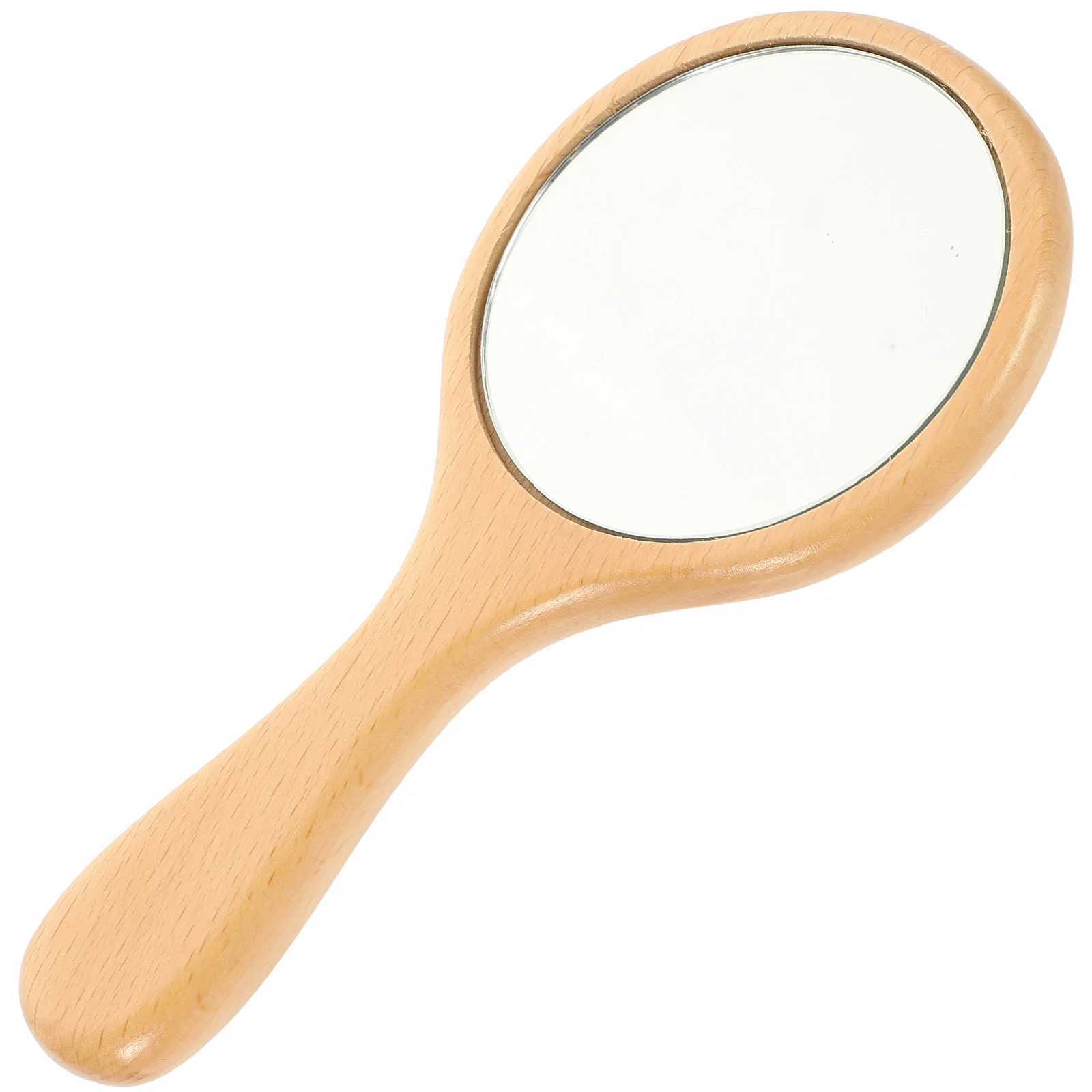 Hand mirror wooden makeup decoration hand mirror girl travel makeup W240813
