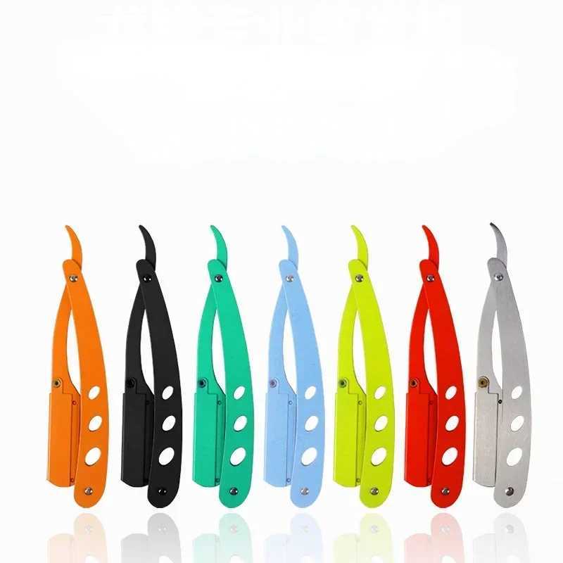 Straight Edge Razor Blades Haircut Beard Eyebrow Shaving Tool Manual Depilation Razor Hairdresser TrimmingM240814