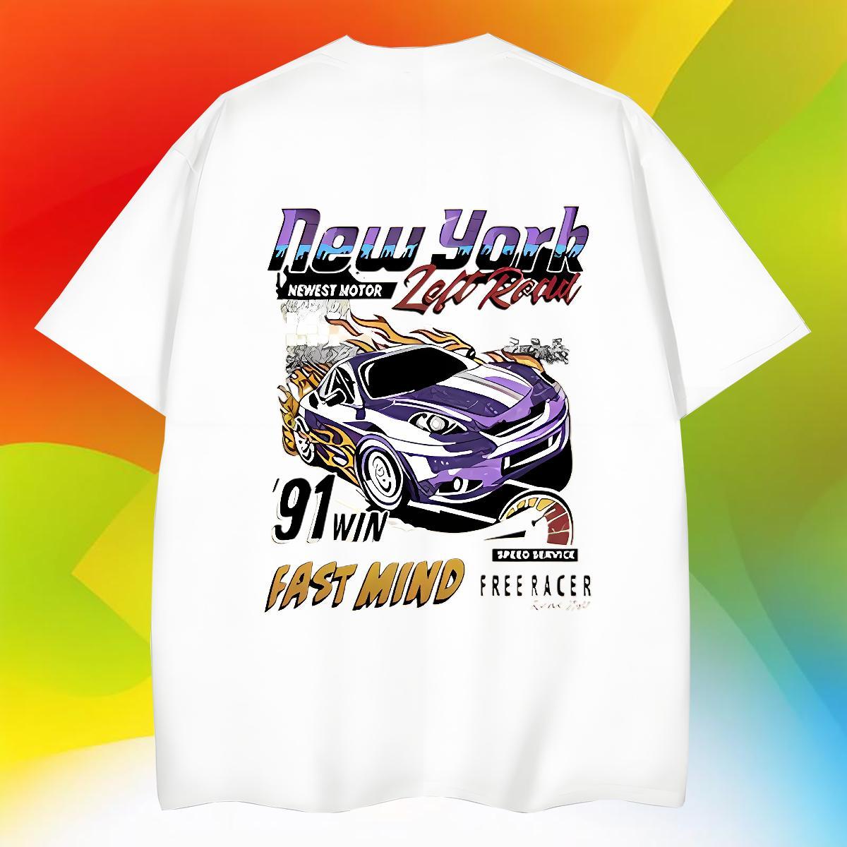 Loose Fit Couples T Shirts Hip Hop 230g Cotton Oversized 4XL Short Sleeve Soft car T-Shirts New Arrival Tees Shirts