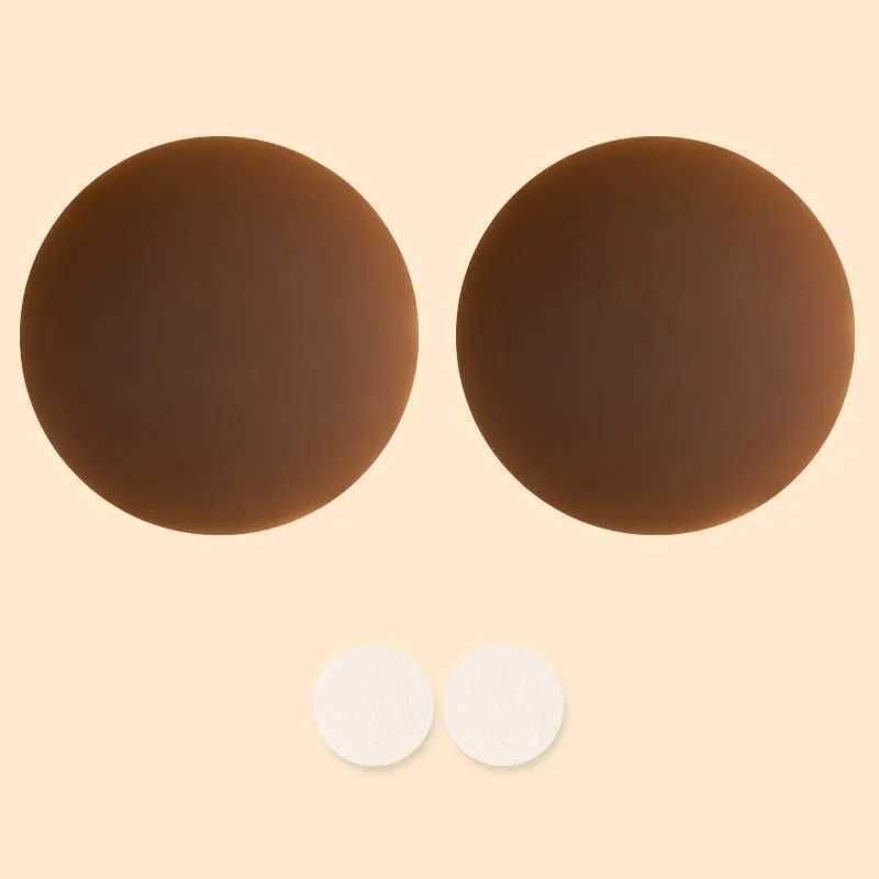 Strapless seamless cake cover ultra-thin invisible bra Nipple cover bio absorbent silicone reusable sweat resistant summer travelXJ250324