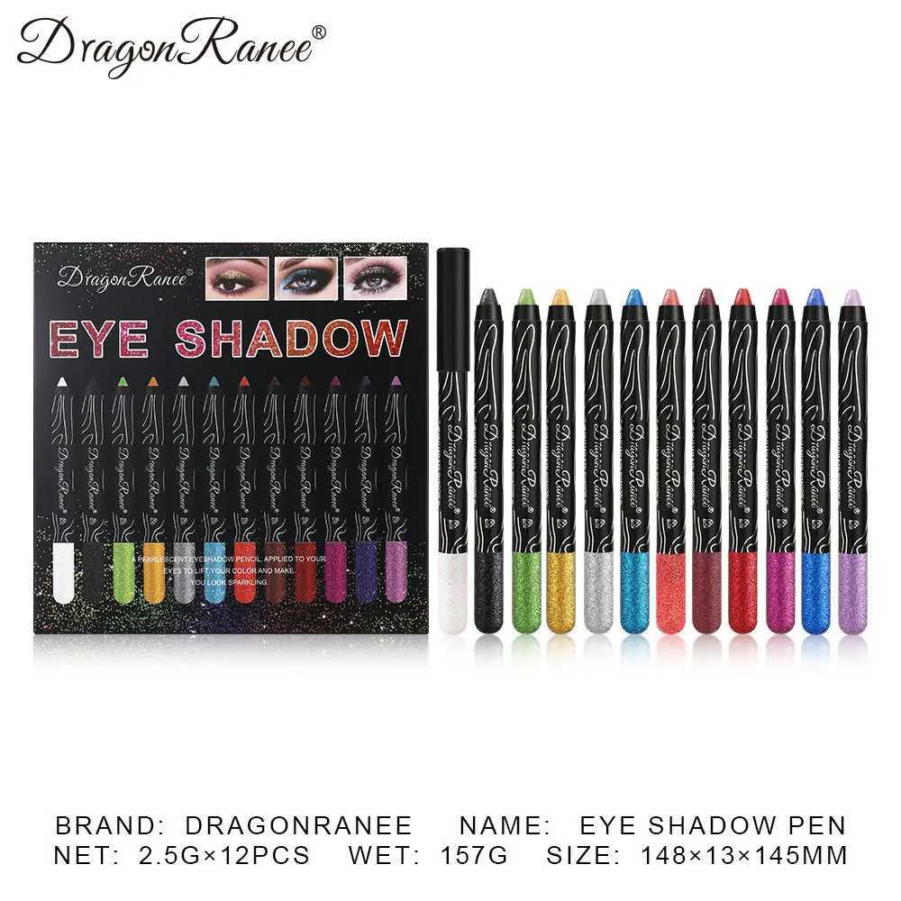 12 Colors Eyeshadow Pencil Set Eyeliner Pencil Kit Waterproof Highlighter Shiny Silver Purple Glitter Silkworm Eye Shadow Pen Y240813