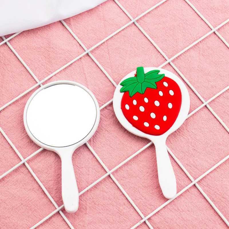 Handheld portable cartoon dormitory Korean princess mirror mini paper mirror makeup mirror makeup tool W240813
