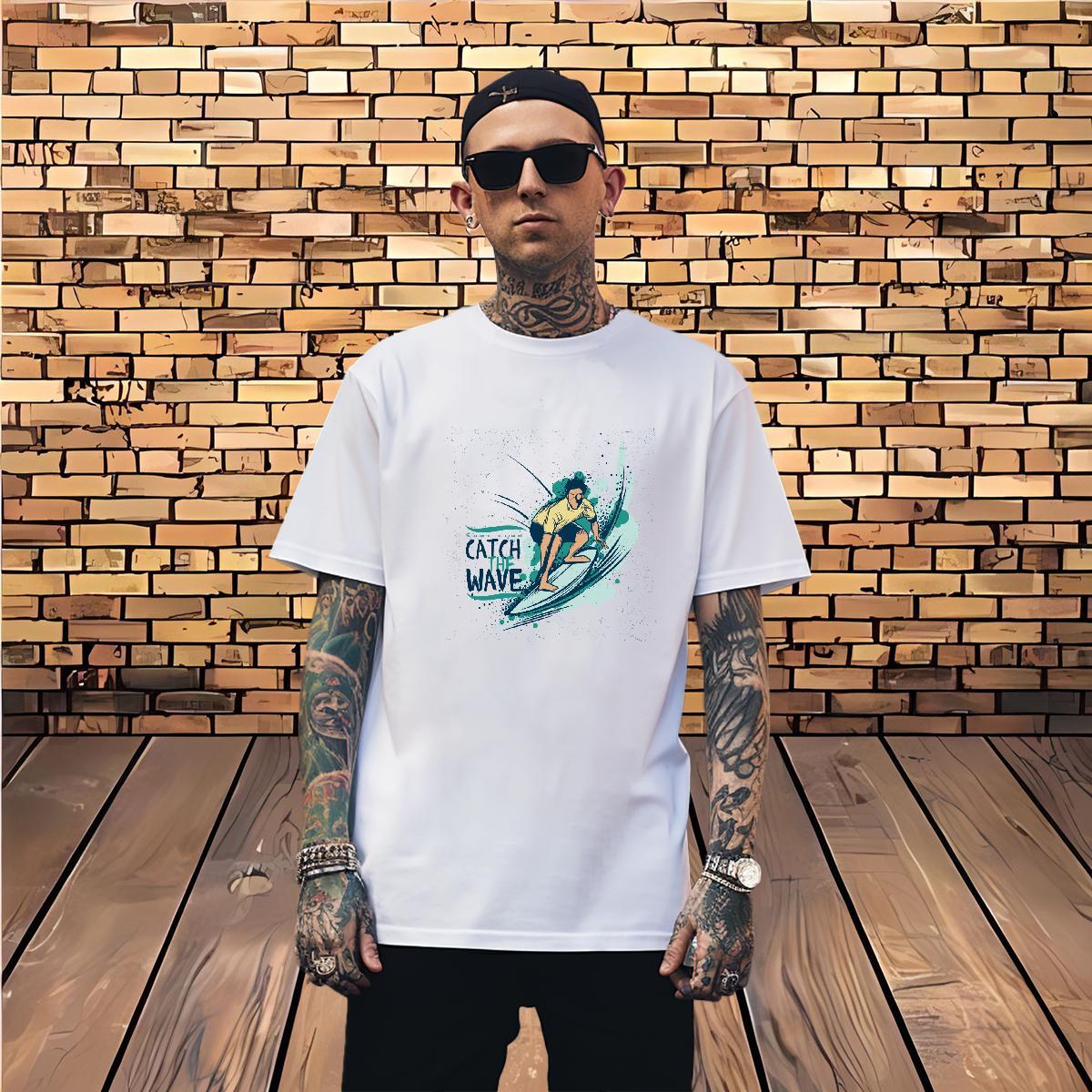 High Quality portrait T shirt Outdoor Men Clothes T-Shirt 230g Pure Cotton Brand Short Sleeve Soft DIY Printed Tops