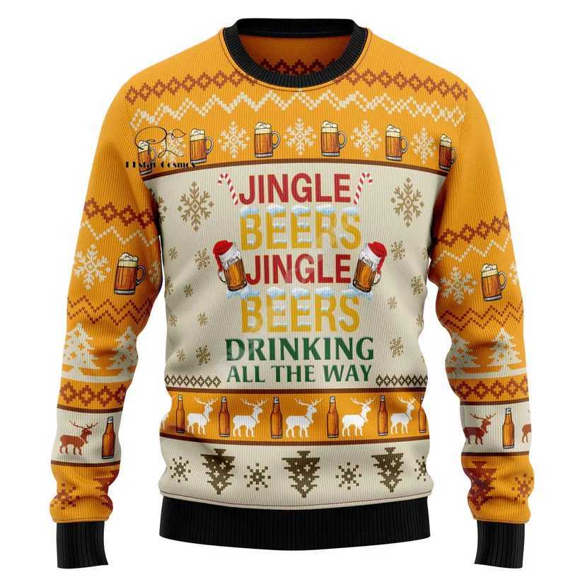 Santa Claus Cat Animal Color Tattoo Retro 3DPrint Fun Christmas Ugly Knitted Sweater Harajuku Casual Long Sleeve X17W240729