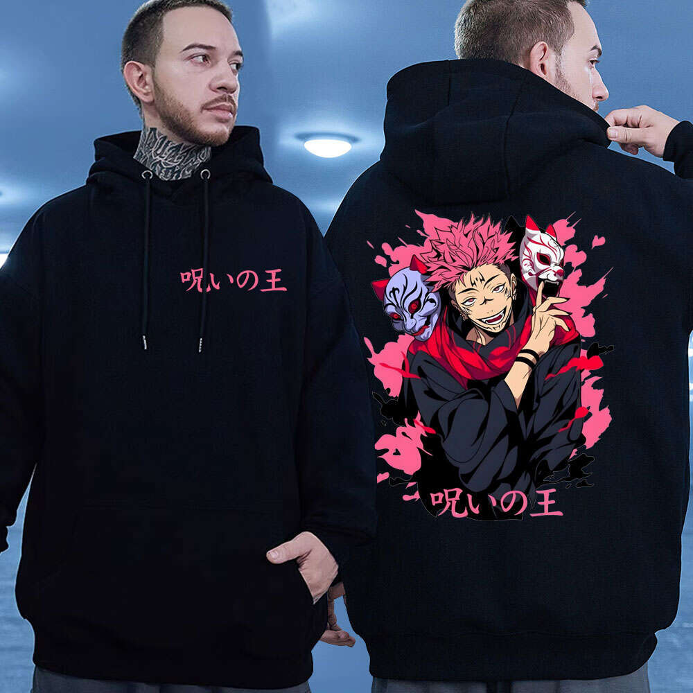 Kaisen Jujutsu Ryomen Sukuna Manga Hoodie Popular Anime Appliques Hooded Pullover Autumn Winter Fleece Plus Size Streetwear