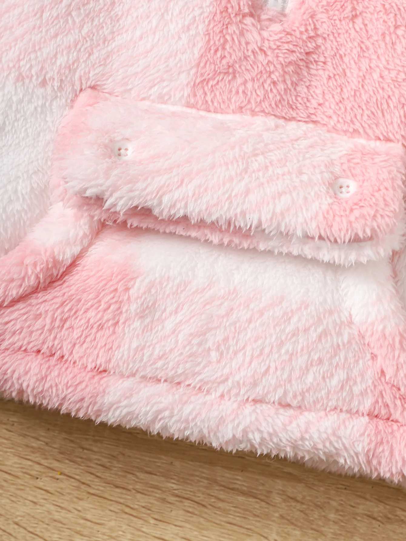 Little Girl Long Sleeved Hooded Sweater Cute Pink Plaid Jacket Plush Thickened Winter Clothes for 2-8 Years ChildrenY240814
