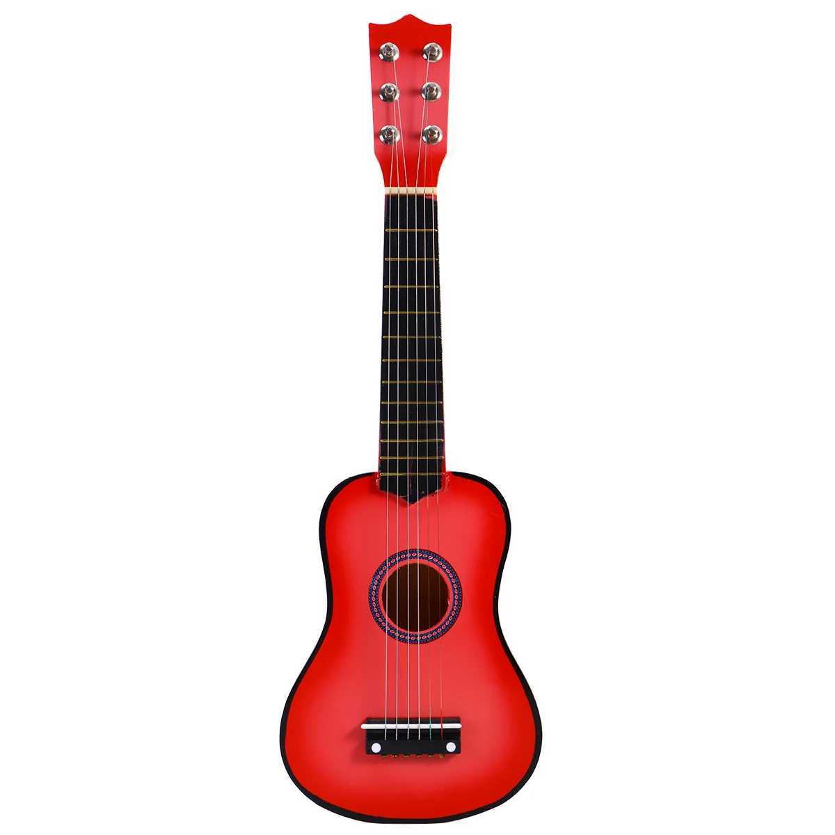 21 Inch Red Acoustic Guitar Kids Mini Guitarra Toys Children Musical Instrument Portable Wooden Aldult Small Y240813