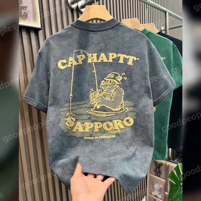 Fashion Mens T-shirt Summer Printed Short Sleeve Mens Casual Round Neck Top Short Sleeve Fashion T-shirt Couple Trendy Loose Clothing Size S-5XL