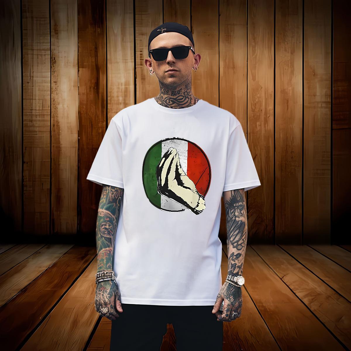 Cool hands Mens T Shirts High Street Hip Hop Tshirt for Man Woman 100% Cotton 230g DIY Customized Breathable Short Sleeve Custom Anime Tops Tees