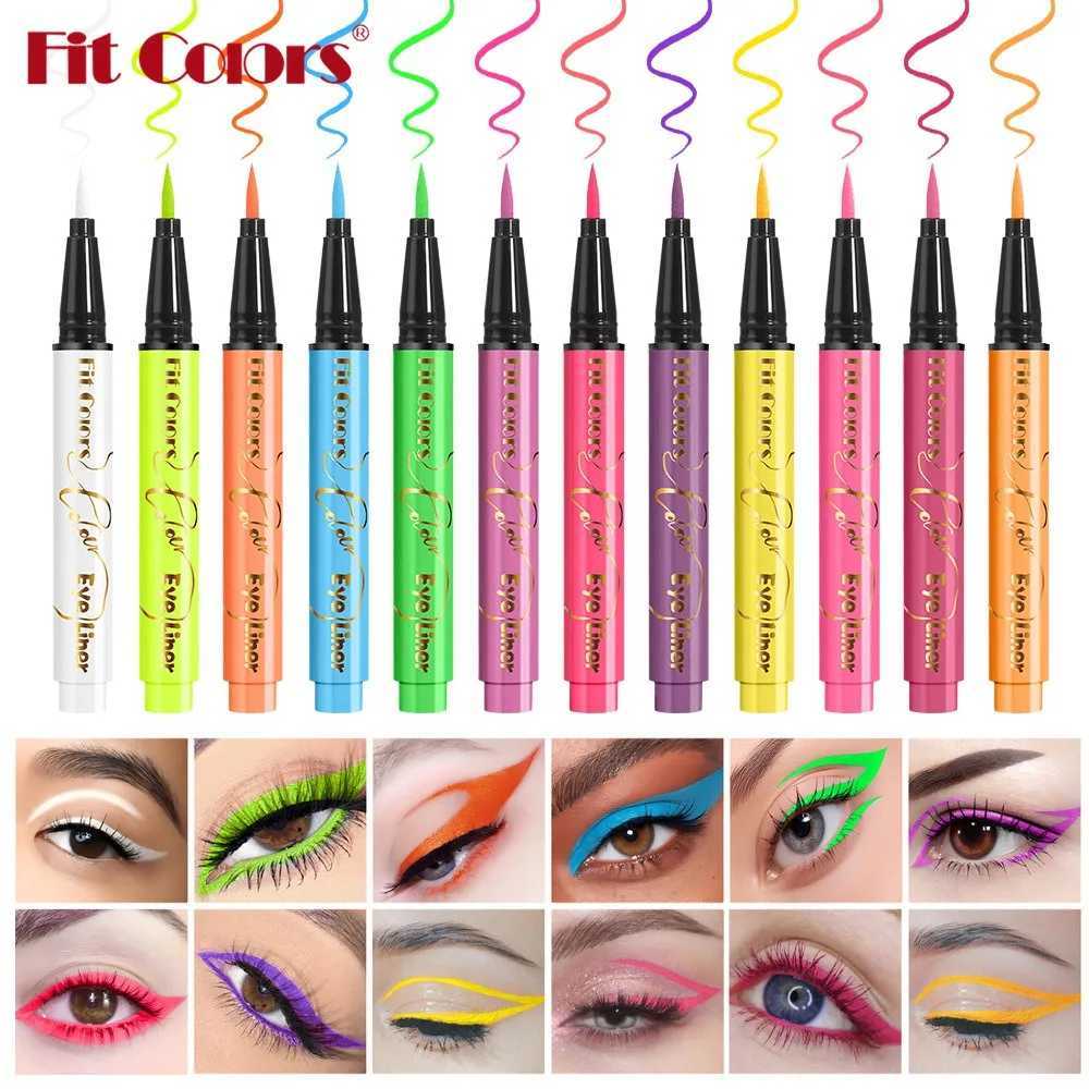 UV Fluorescent Eyeliner Pen Liquid Green Yellow Pink Orange Colorful UV Light Neon Eye Liner Face Body Paint Pen Festival Makeup Y240813