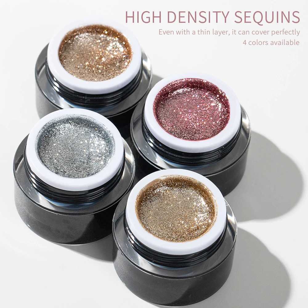 VDN Glitter Platinum Gel Nail Polish Fine Powder Hybrid Shiny Painting Gel Lacquer Manicure Nail Art Liner Sparkling Gel VarnishM240814