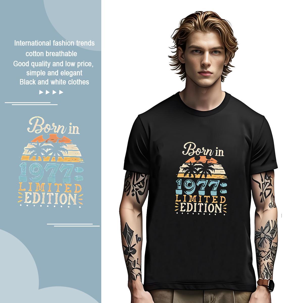 Popular letter T-Shirts for Men Sport Mens Tshirts 230g Pure Cotton New Designer O Neck Short Sleeves Anime Tops Tees