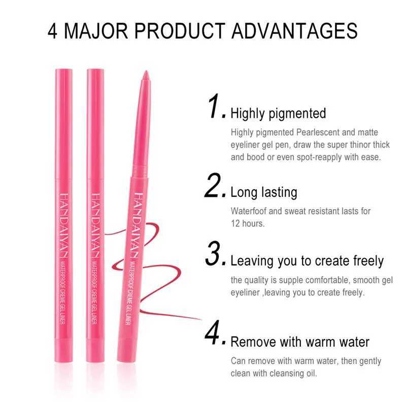 20 Color Matte Eyeliner Waterproof Lasting Creme Gel Liner Easy To Use Rotatable Eyeliner Colorful Eye Liner Eye Makeup Tools Y240813