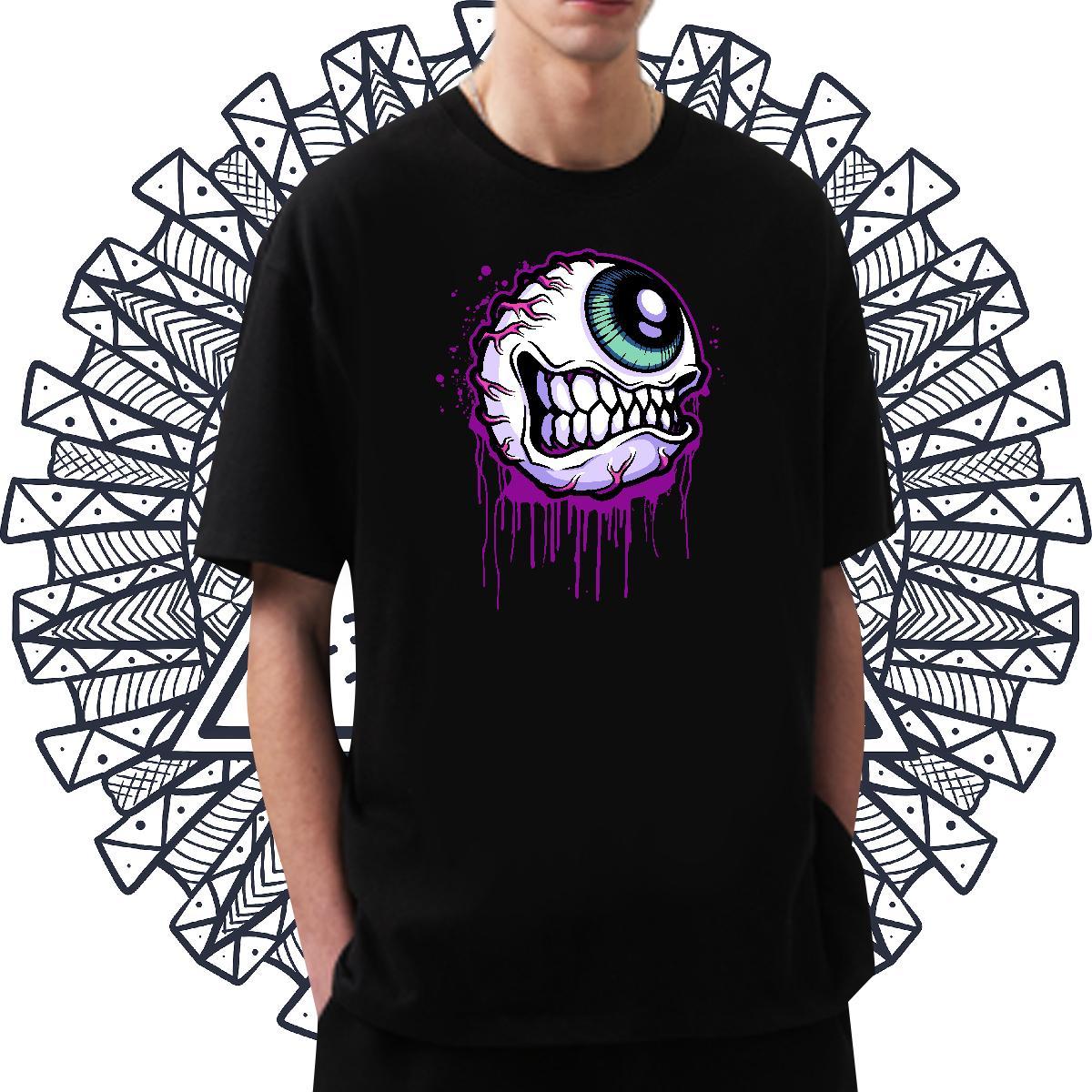 Loose Fit Mens Tshirts Beach 230g Pure Cotton Custom Print Oversized Short Sleeve O-Neck ET T Shirt For Man Fashion Tops