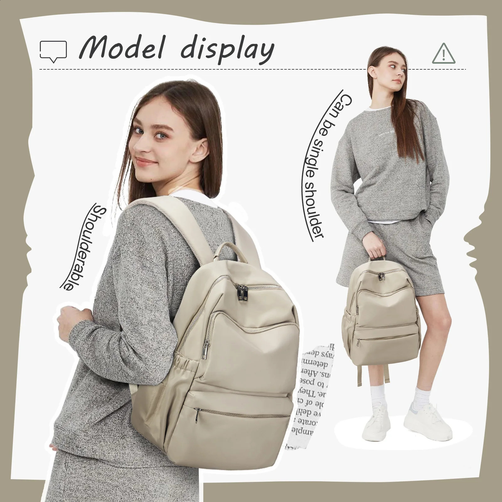 womens backpack short distance travel airline backpack official notebook School Backpack Small Men Nylon Travel Backpack 240813