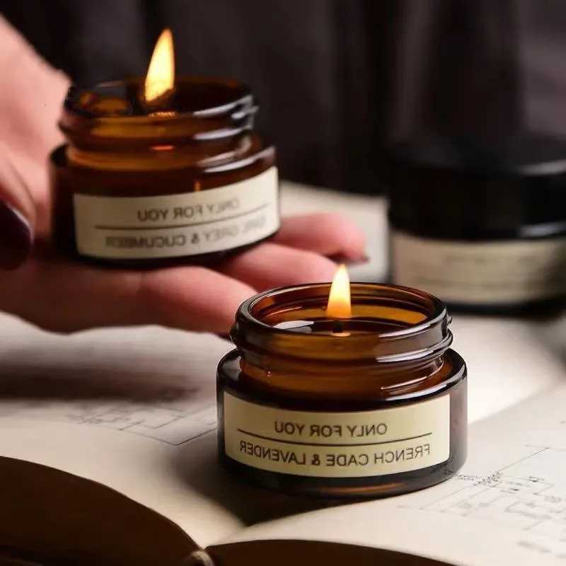 30g Aromatherapy Candle Natural Plant Rose Oil Glass Stand Birthday Candle Fragrance Candle Making Family Hotel Wedding Decoration W240813
