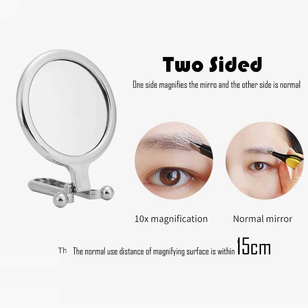 1 handheld magnifying makeup mirror foldable on both sides magnifying makeup mirror new makeup mirror for home desktop beauty W240813
