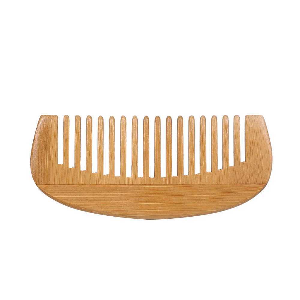 1 piece of natural bamboo and wood portable hair comb massage scalp anti-static mens beard comb 12 * 5.2cm womens hairstyle tool W240813