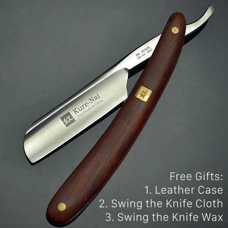 4pcs/Set Barber Shop Manual Razor Shaving Tools Sandalwood Handle S45C Carbon Steel Blade Straight Shaver Razor G1123M240814