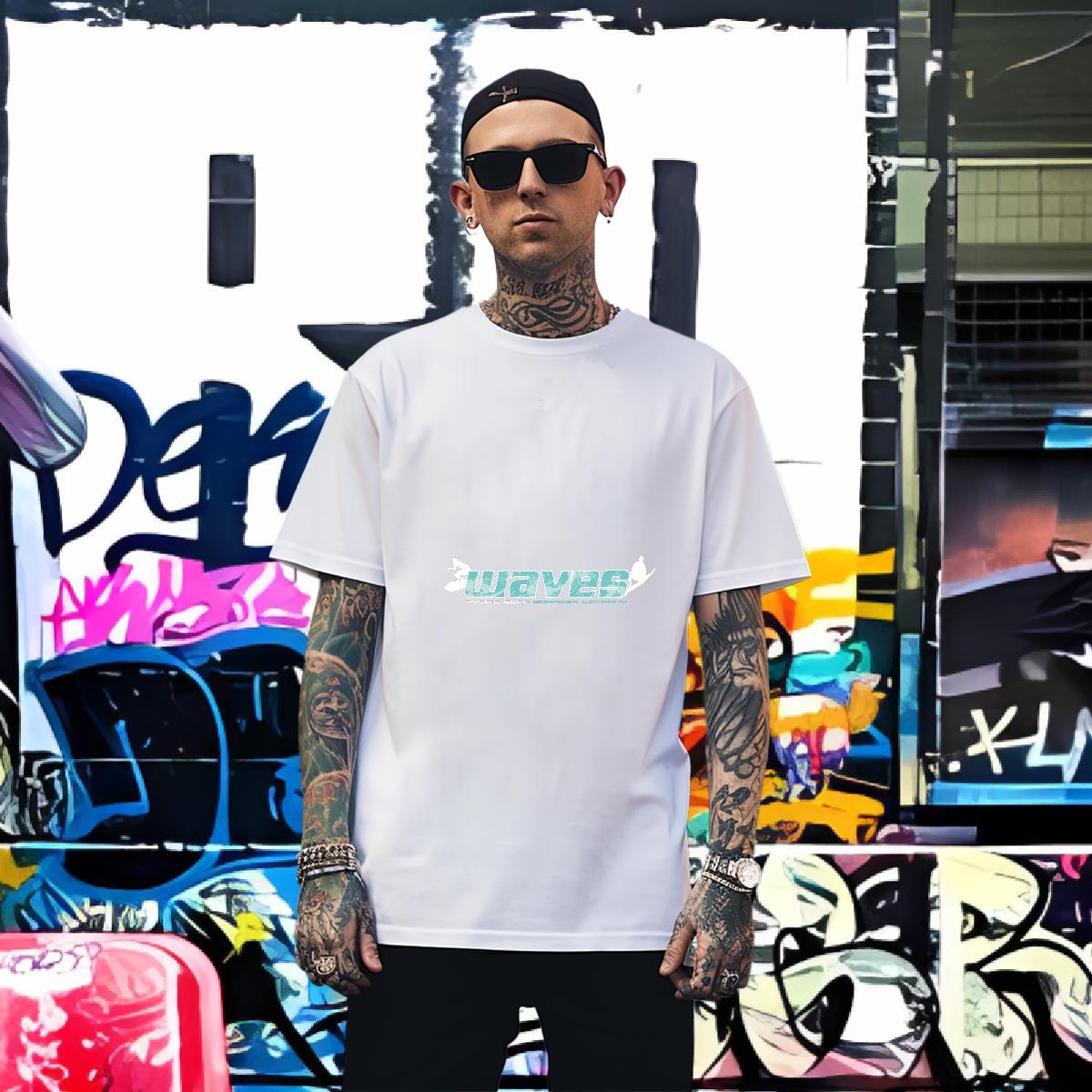 Brand letter T Shirts Men Summer Casual Men Clothes T-Shirt 100% Cotton 230g 2024 Summer Pure Cotton Plus Size Custom Wear