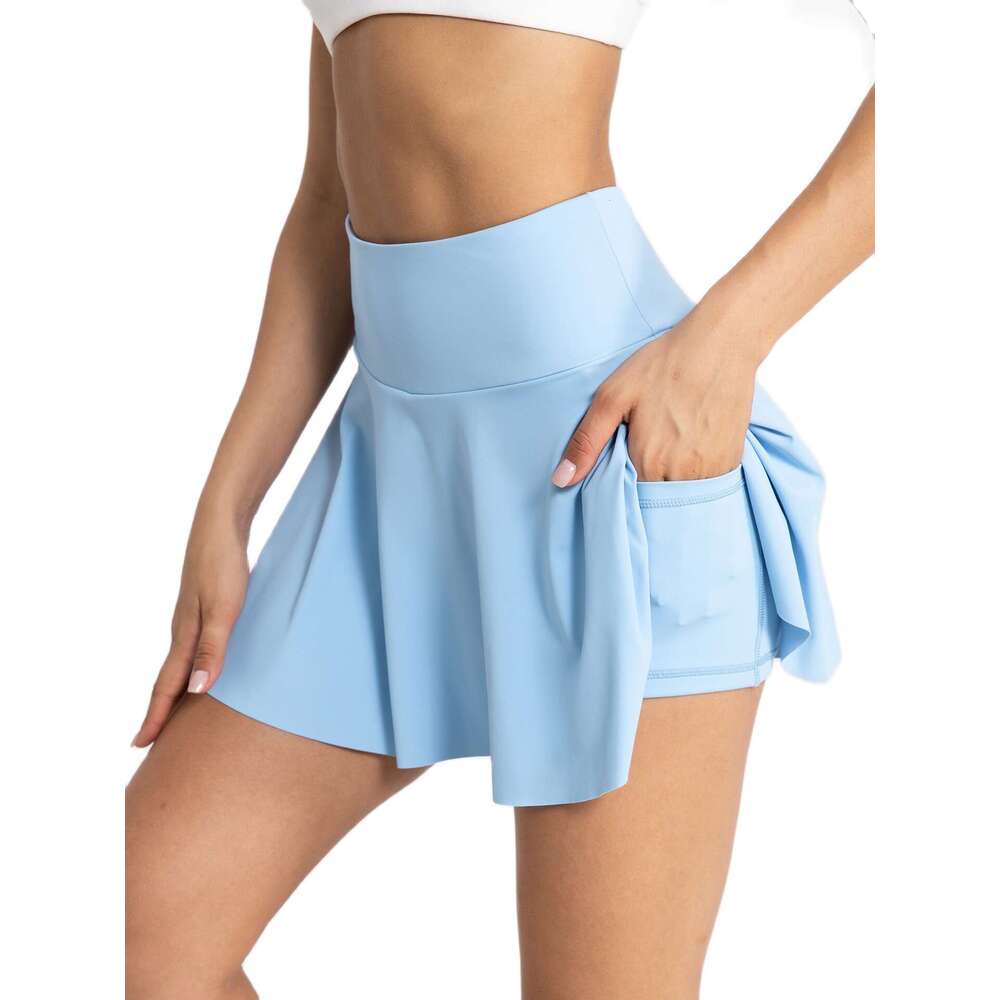 Skirt Yoga Breathable Mini Culottes Running Fiess Tennis Ball Anti-slip Pocket Sports Clothing Gym Short Skirts s