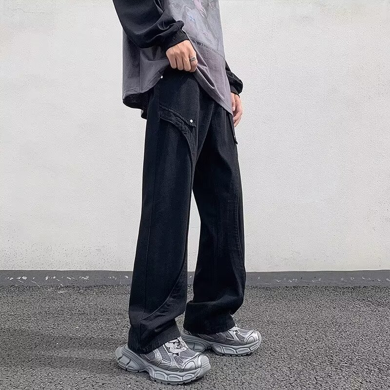 American summer jeans men's versatile design trendy fashion slim casual pants
