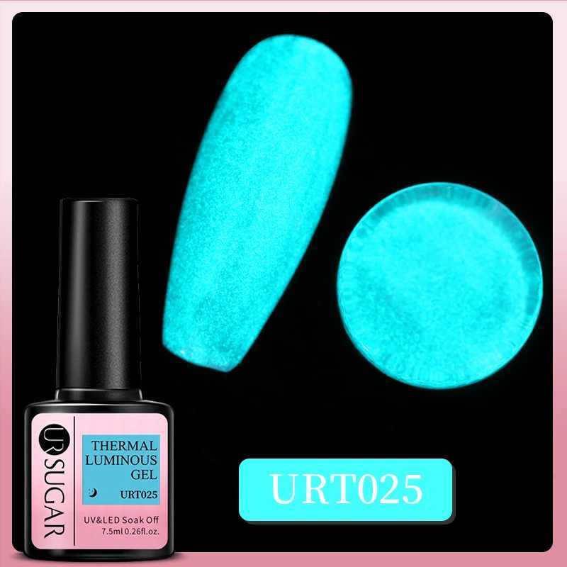 UR SUGAR 7.5ml Lumious Thermal Gel Nail Polish Glow In Dark Temperatural Changing Gel Soak Off UV LED Nail Art Gel VarnishM240814
