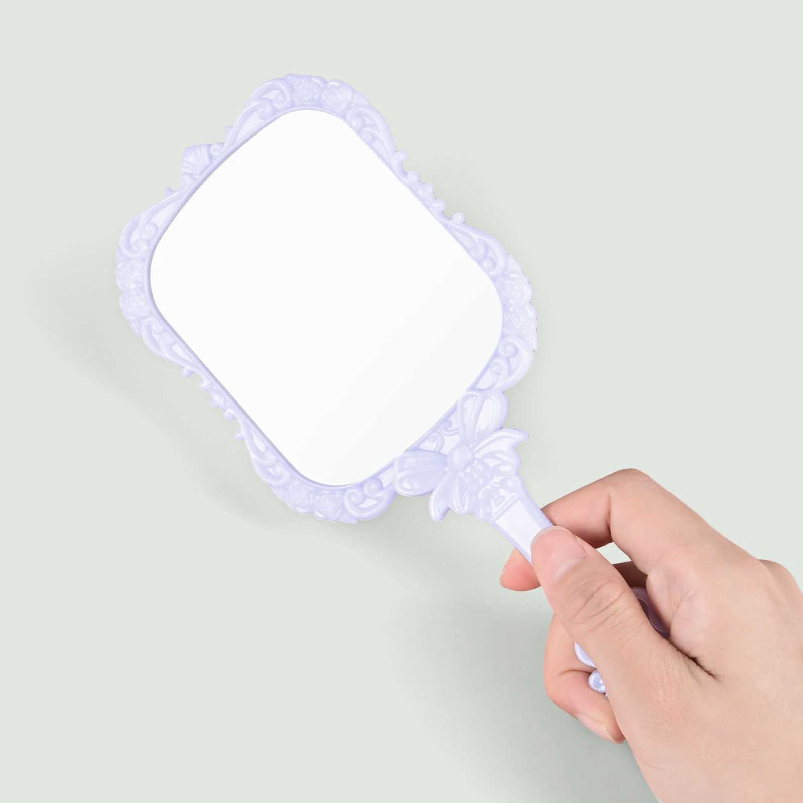 1 Butterfly Pattern Mini Handheld Scratching Mirror Handheld Travel Makeup Mirror Mini Makeup Mirror W240813