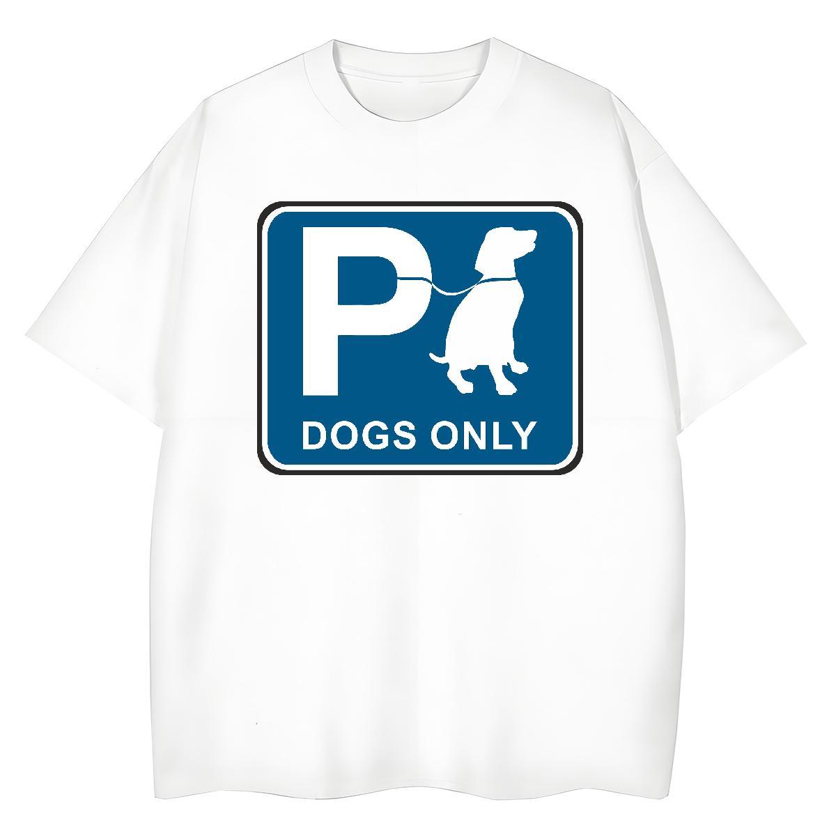 Classic Mens T Shirts dog Breathable Crew Neck Street Casual Skull 100% Cotton 230g Men Clothes T-Shirt DIY Customized Tops